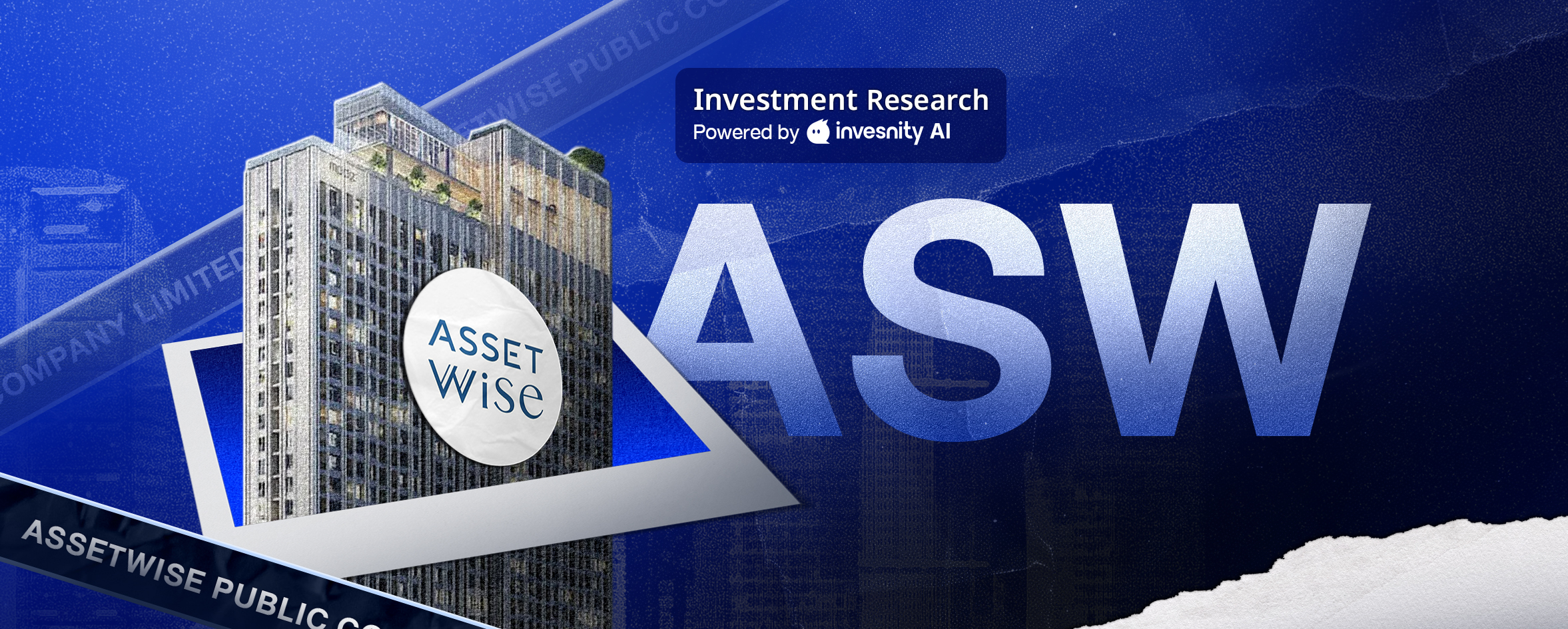 ASW หุ้นอสังหาฯ ที่เปลี่ยนเงินลูกค้าให้กลายเป็นทุนสร้างธุรกิจ [FynnCorp IAS Equity Research]